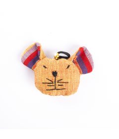 jouet tête de chat jaune