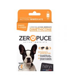 5 Pipettes Diméthicone chiot et petit chien