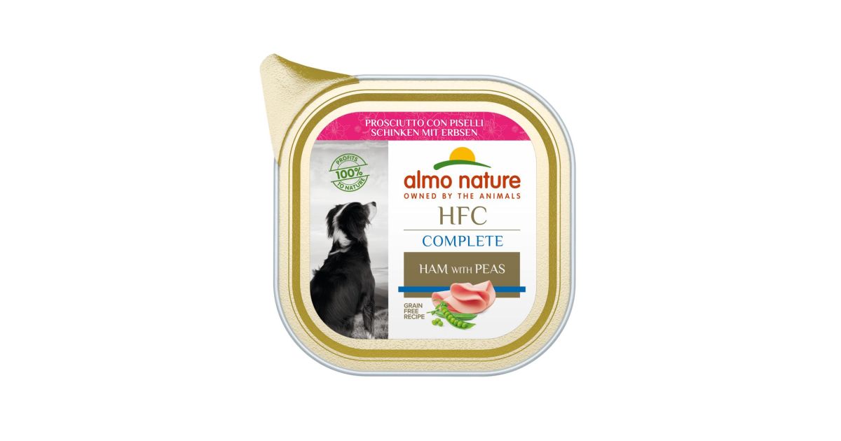 Almo Nature - Chien - Barquette HFC Complete - Jambon et pois