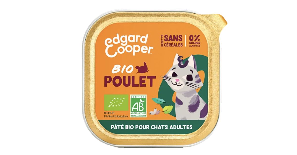 Edgar Cooper - Paté BIO Poulet - Chat Adulte