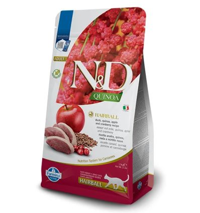 Farmina - N&D Quinoa Hairball - Chat Adult - Canard