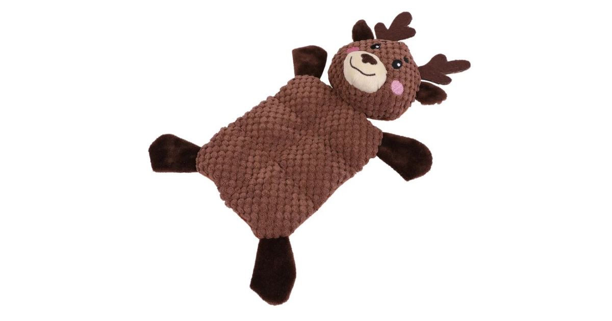 Peluche plate de cerf avec squeaker