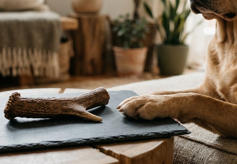 Friandises bois de cerf chien: un soin dentaire | Two Tails