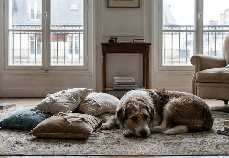 Anxiété de séparation : pourquoi votre chien détruit tout