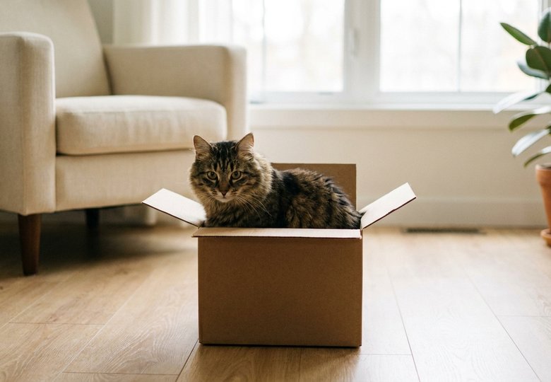 Pourquoi les chats adorent les cartons : l’explication surprenante